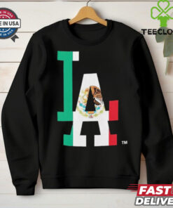 Los Angeles Dodgers Mexico flag logo shirt