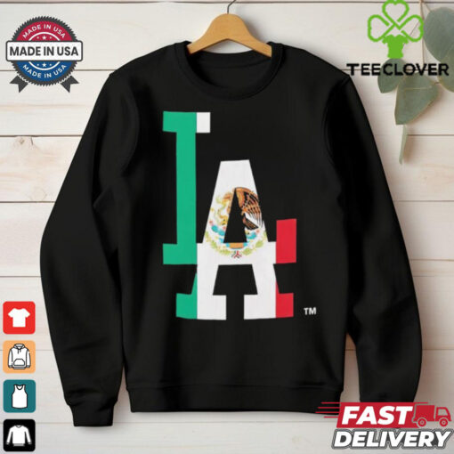 Los Angeles Dodgers Mexico flag logo shirt