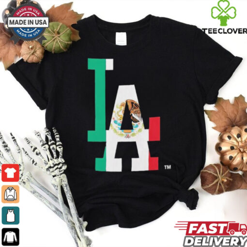 Los Angeles Dodgers Mexico flag logo shirt