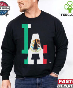 Los Angeles Dodgers Mexico flag logo shirt
