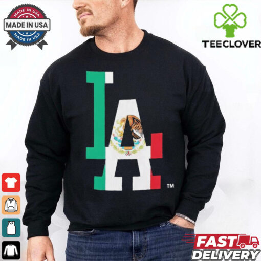 Los Angeles Dodgers Mexico flag logo shirt