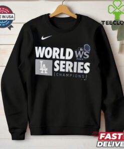 Los Angeles Dodgers Nike Royal 2024 World Series Champions Banner T Shirt