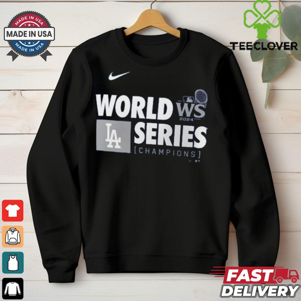 Los Angeles Dodgers Nike Royal 2024 World Series Champions Banner T Shirt Los Angeles Dodgers Nike Royal 2024 World Series Champions Banner T Shirt