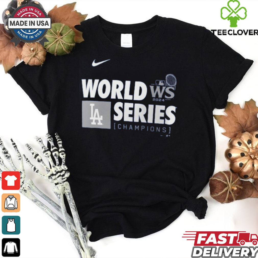 Los Angeles Dodgers Nike Royal 2024 World Series Champions Banner T Shirt Los Angeles Dodgers Nike Royal 2024 World Series Champions Banner T Shirt