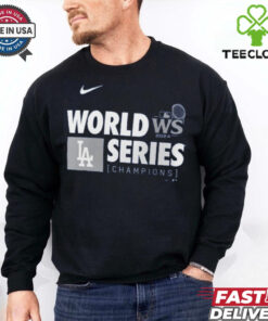 Los Angeles Dodgers Nike Royal 2024 World Series Champions Banner T Shirt 3 Los Angeles Dodgers Nike Royal 2024 World Series Champions Banner T Shirt