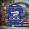 Los Angeles Dodgers Reindeer Baseball Ornament Ugly Sweater
