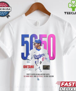 Los Angeles Dodgers Shohei Ohtani 50 50 Home Runs And Steals In One Season Signature Shirt