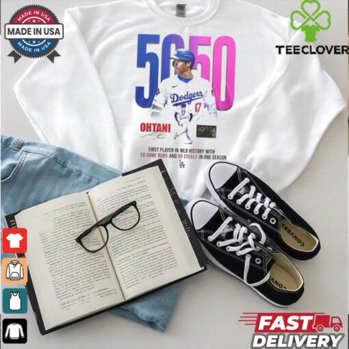 Los Angeles Dodgers Shohei Ohtani 50 50 Home Runs And Steals In One Season Signature Shirt