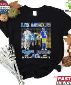 Los Angeles Dodgers Shohei Ohtani On Season X Los Angeles Rams Stafford On Sundays Shirt
