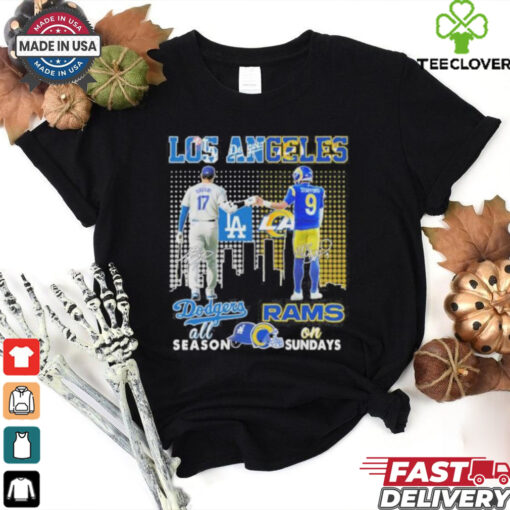 Los Angeles Dodgers Shohei Ohtani On Season X Los Angeles Rams Stafford On Sundays Shirt