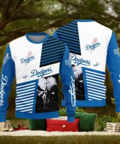Los Angeles Dodgers Skull Pattern Knitted Ugly Christmas Sweater AOP Gift For Men And Women