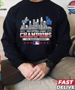 Los Angeles Dodgers Skyline 2024 Celebrating National League Champions T Shirt