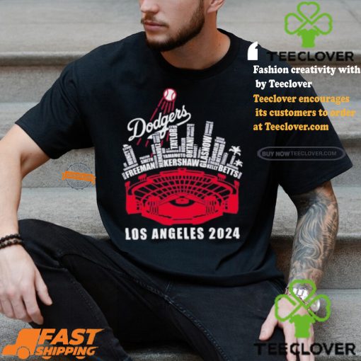 Los Angeles Dodgers Stadium Players Name Los Angeles 2024 Shirt