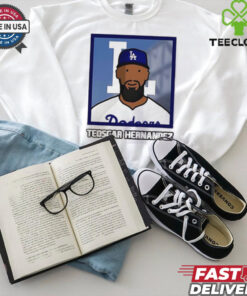 Los Angeles Dodgers Teoscar Hernandez cartoon card photo shirt