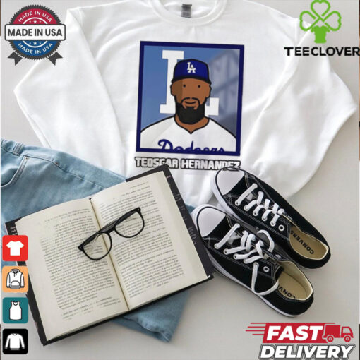 Los Angeles Dodgers Teoscar Hernandez cartoon card photo hoodie, sweater, longsleeve, shirt v-neck, t-shirt