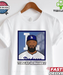 Los Angeles Dodgers Teoscar Hernandez cartoon card photo hoodie, sweater, longsleeve, shirt v-neck, t-shirt