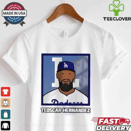 Los Angeles Dodgers Teoscar Hernandez cartoon card photo hoodie, sweater, longsleeve, shirt v-neck, t-shirt