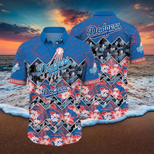 Los Angeles Dodgers Tropical 3D Hawaiian Shirt And Beach Shorts For Fans Sport