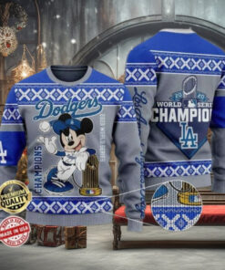 Los Angeles Dodgers World Series Champions Mickey Ugly Sweater