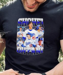 Los Angeles Dodgers baseball Shohei Ohtani player portrait vintage shirt