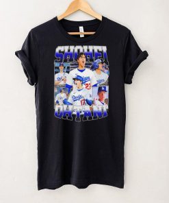 Los Angeles Dodgers baseball Shohei Ohtani player portrait vintage shirt