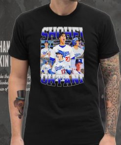 Los Angeles Dodgers baseball Shohei Ohtani player portrait vintage shirt