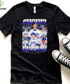Los Angeles Dodgers baseball Shohei Ohtani player portrait vintage shirt