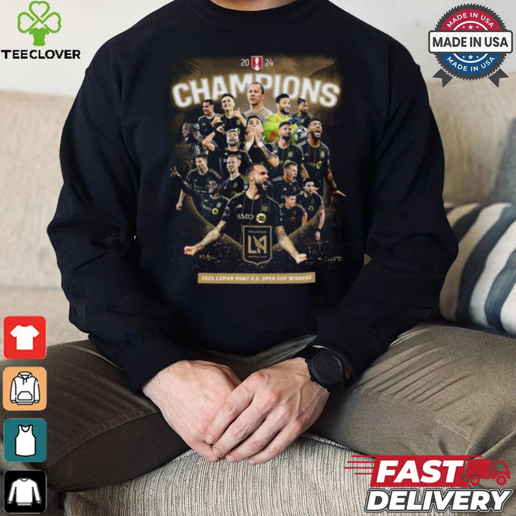 Los Angeles Football Club 2024 Lamar Hunt U.S. Open Cup Winners T Shirt Los Angeles Football Club 2024 Lamar Hunt U.S. Open Cup Winners T Shirt