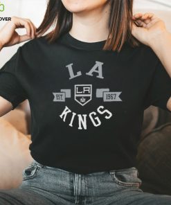 Los Angeles Kings G III 4Her by Carl Banks Black City Graphic Sport Fitted Crewneck T Shirt