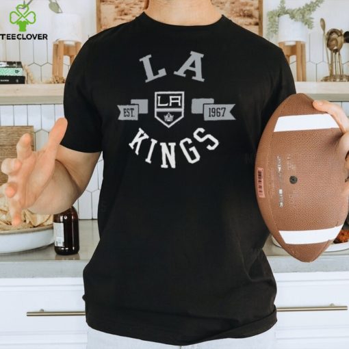 Los Angeles Kings G III 4Her by Carl Banks Black City Graphic Sport Fitted Crewneck T Shirt