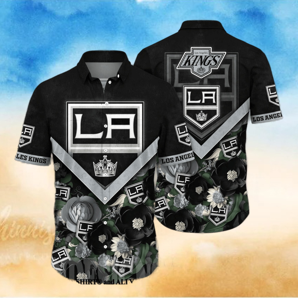 Los Angeles Kings NHL Floral Classic All Over Printed Hawaiian Shirt Los Angeles Kings NHL Floral Classic All Over Printed Hawaiian Shirt