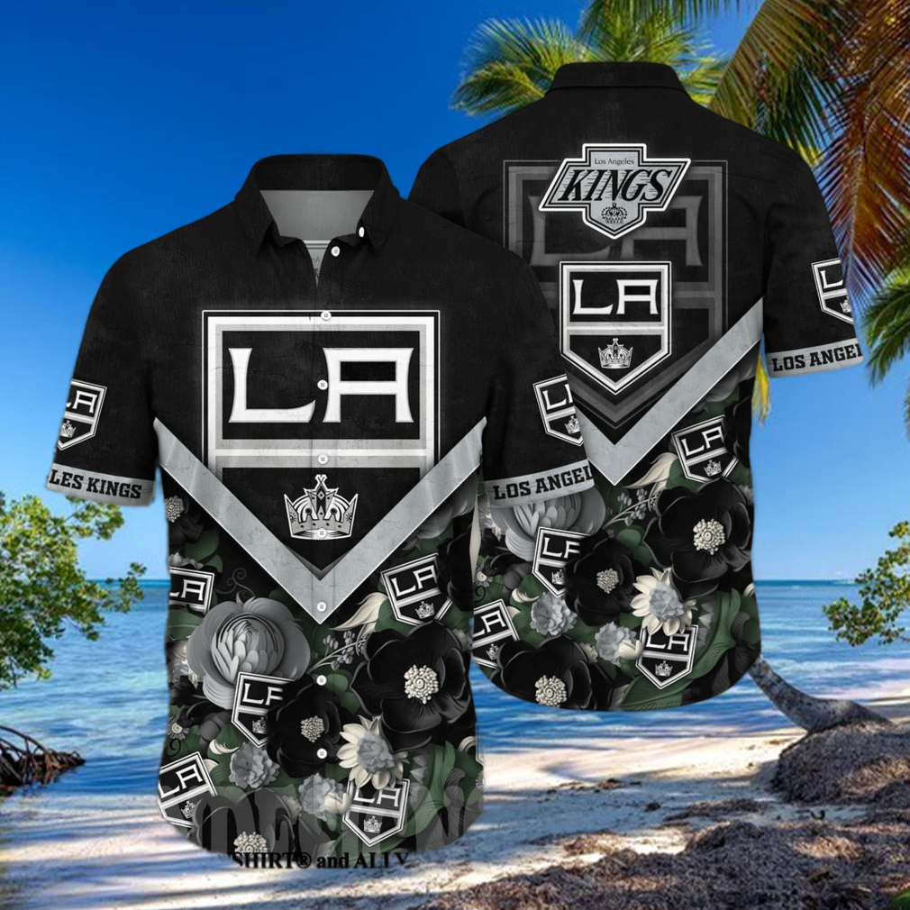 Los Angeles Kings NHL Floral Classic All Over Printed Hawaiian Shirt Los Angeles Kings NHL Floral Classic All Over Printed Hawaiian Shirt