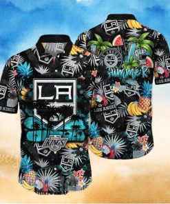Los Angeles Kings NHL Flower Unisex All Over Printed Hawaiian Shirt