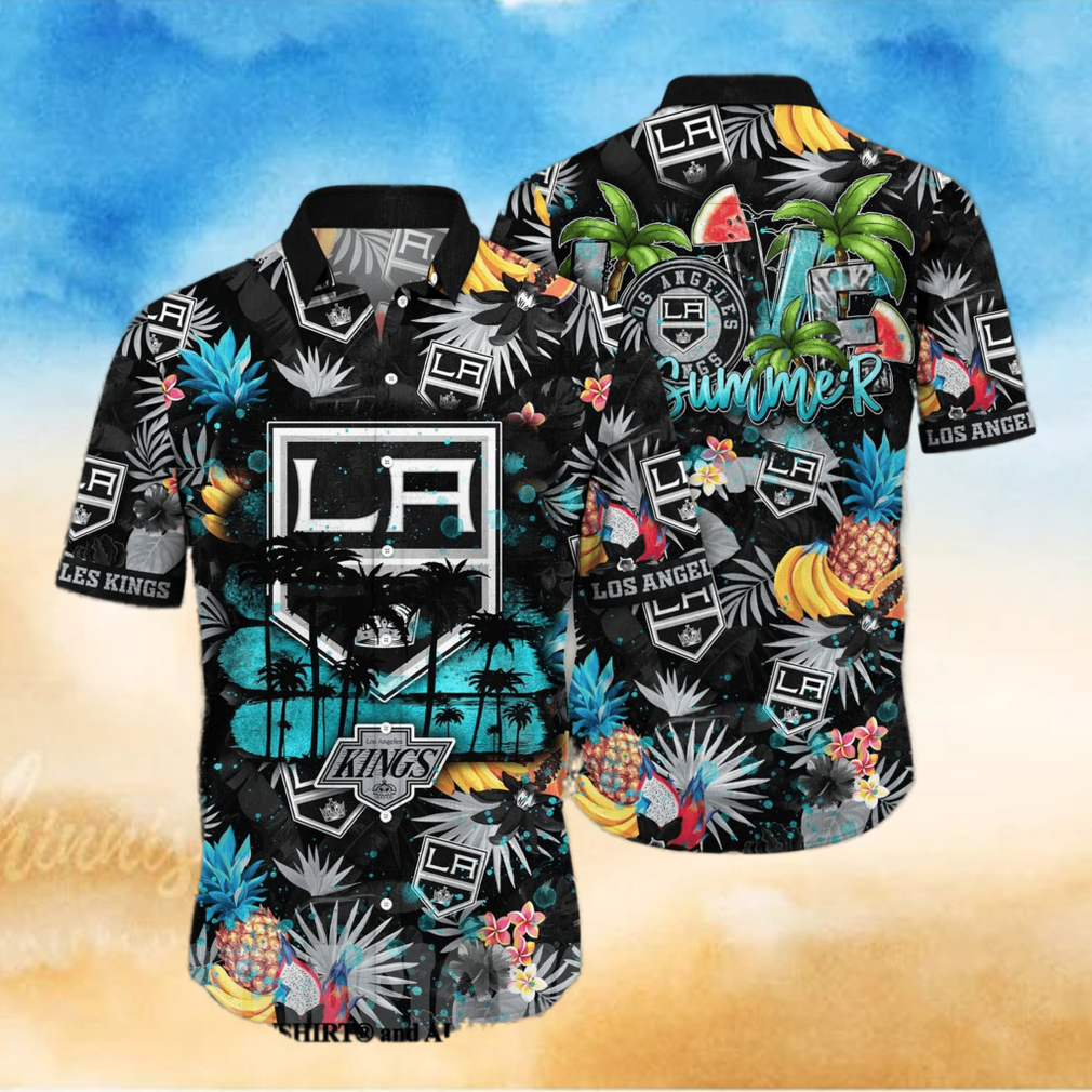 Los Angeles Kings NHL Flower Unisex All Over Printed Hawaiian Shirt Los Angeles Kings NHL Flower Unisex All Over Printed Hawaiian Shirt