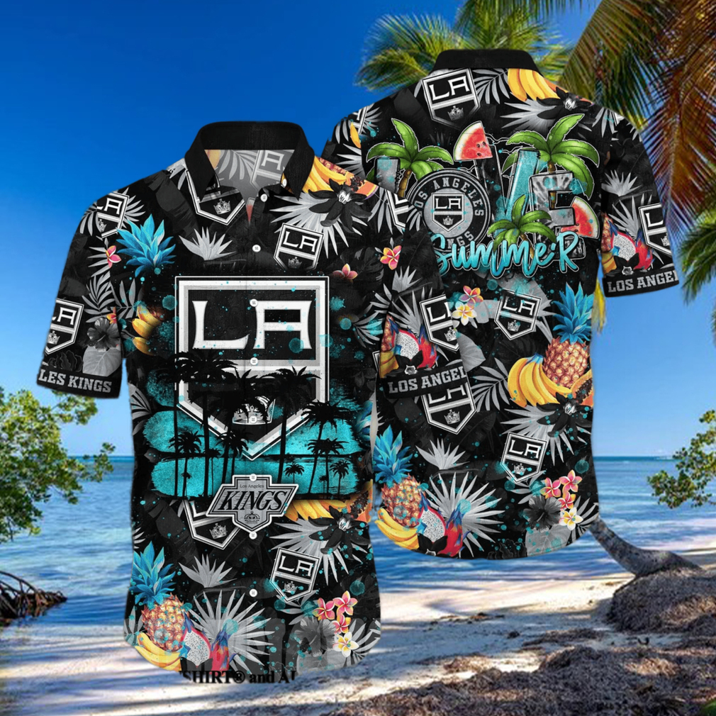 Los Angeles Kings NHL Flower Unisex All Over Printed Hawaiian Shirt Los Angeles Kings NHL Flower Unisex All Over Printed Hawaiian Shirt