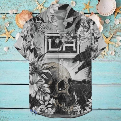 Los Angeles Kings NHL Hawaiian Shirt Tropical Skull Design For Men Women