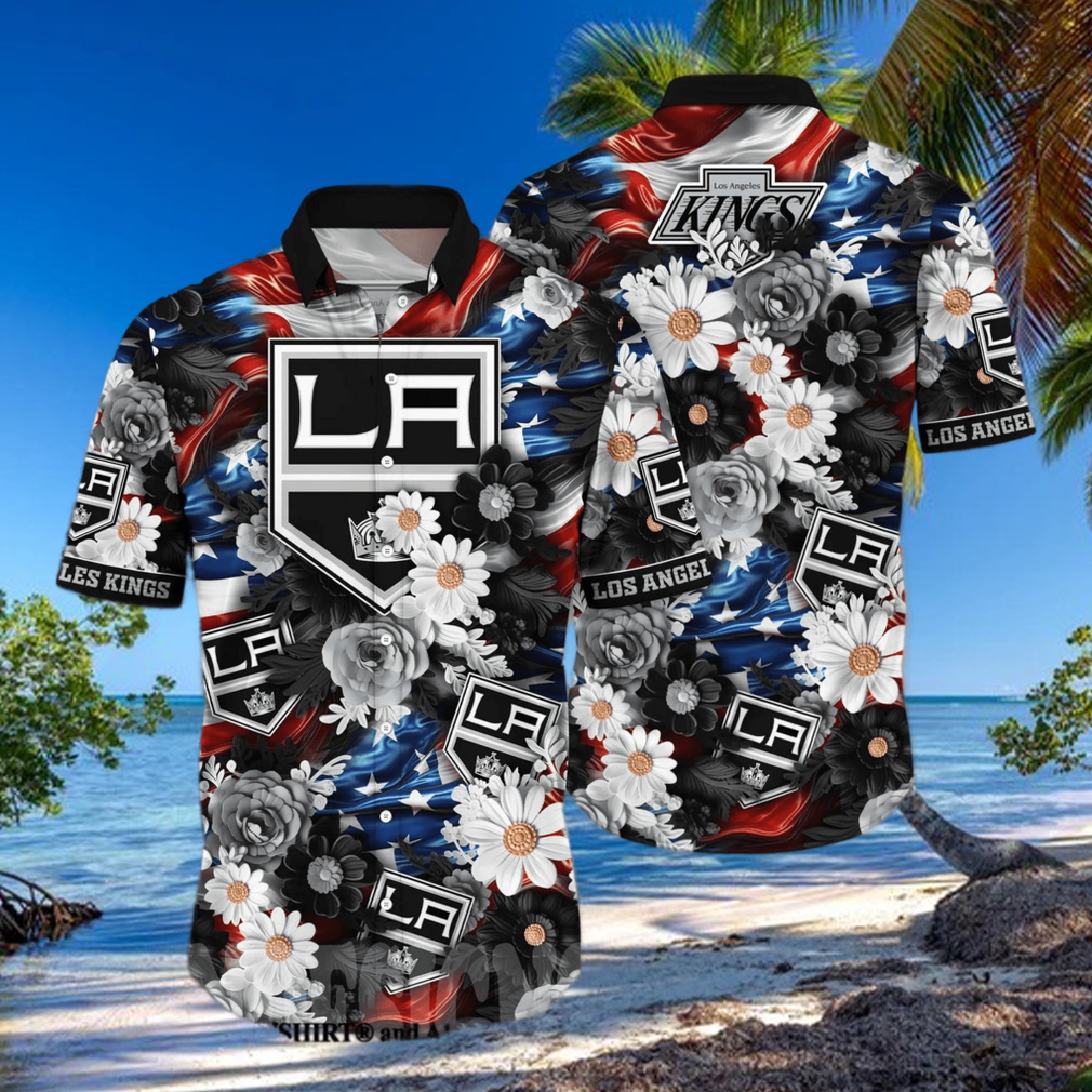 Los Angeles Kings NHL Independence Day Full Printed 3D Hawaiian Shirt Los Angeles Kings NHL Independence Day Full Printed 3D Hawaiian Shirt