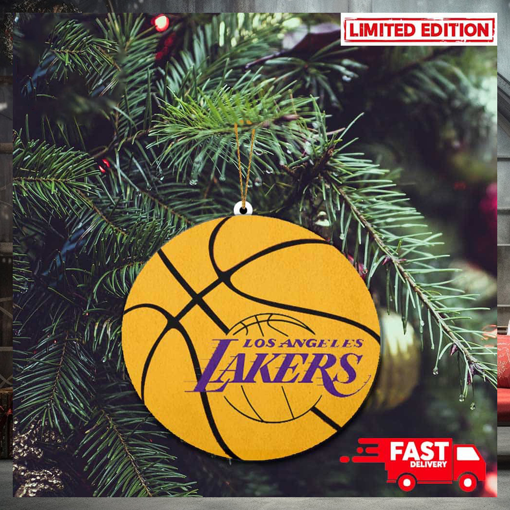 Los Angeles Lakers And Basketball For Fans Christmas 2023 Tree Decorations Ornament Los Angeles Lakers And Basketball For Fans Christmas 2023 Tree Decorations Ornament