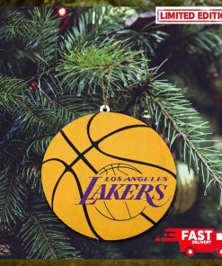 Los Angeles Lakers And Basketball For Fans Christmas 2023 Tree Decorations Ornament