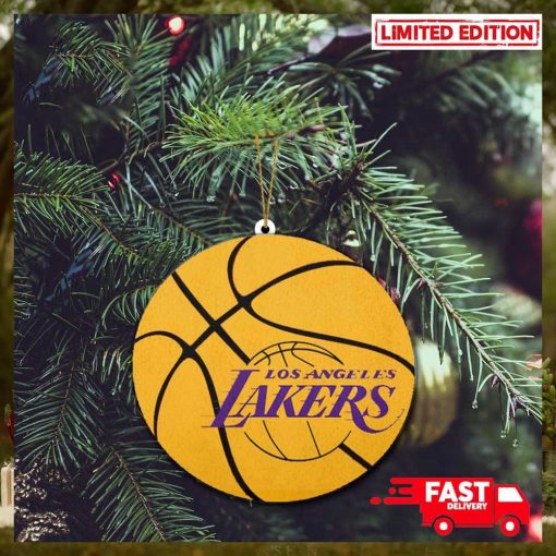 Los Angeles Lakers And Basketball For Fans Christmas 2023 Tree Decorations Ornament