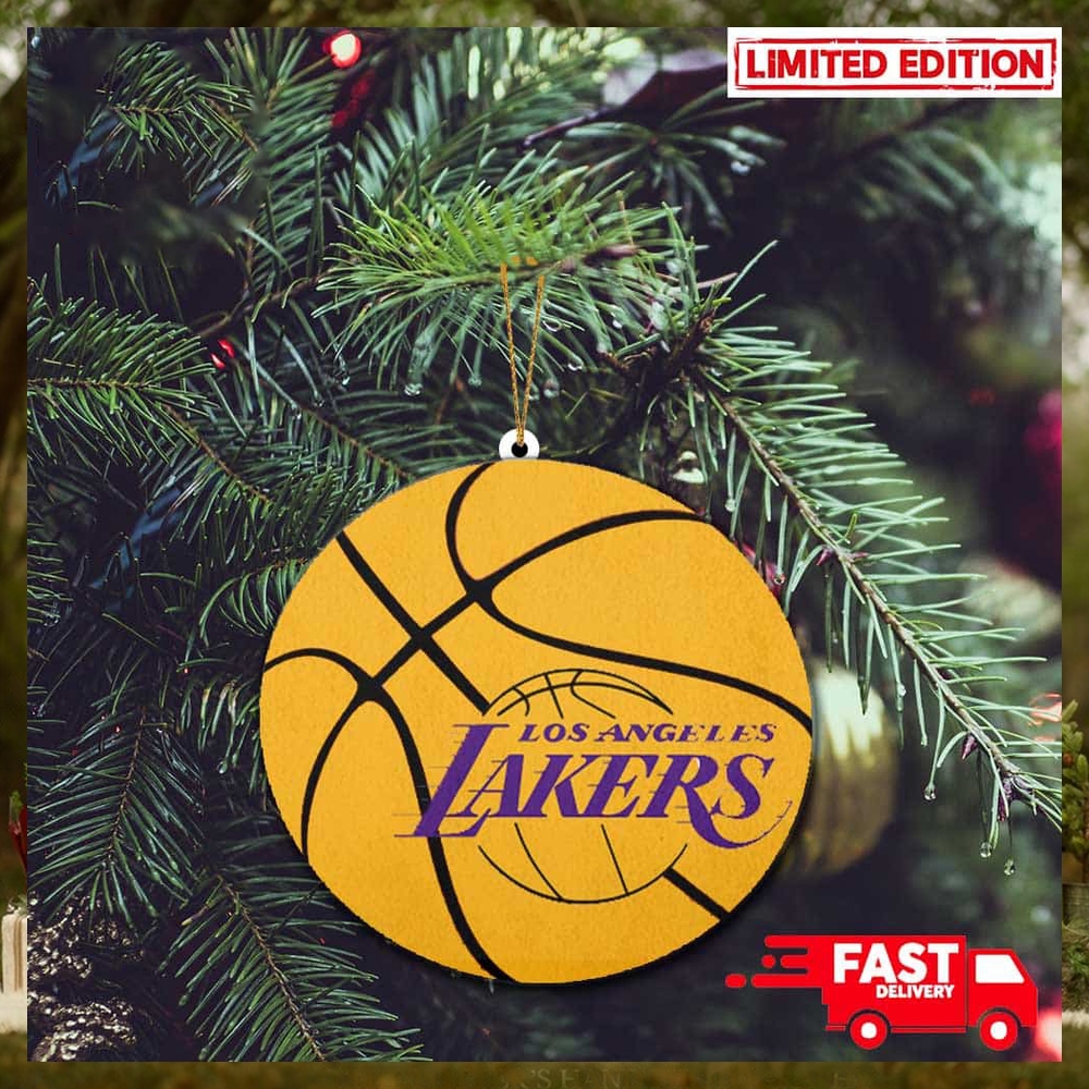 Los Angeles Lakers And Basketball For Fans Christmas 2023 Tree Decorations Ornament Los Angeles Lakers And Basketball For Fans Christmas 2023 Tree Decorations Ornament