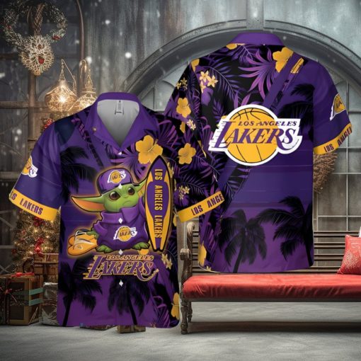 Los Angeles Lakers Baby Yoda National Basketball Association 2024 Hawaiian Shirt