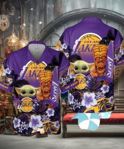 Los Angeles Lakers Baby Yoda National Basketball Association Aop Hawaiian Shirt For Men Women