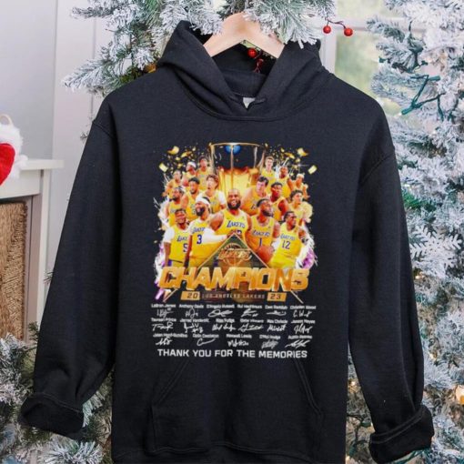 Los Angeles Lakers Champions 2023 thank you for the memories hoodie, sweater, longsleeve, shirt v-neck, t-shirt