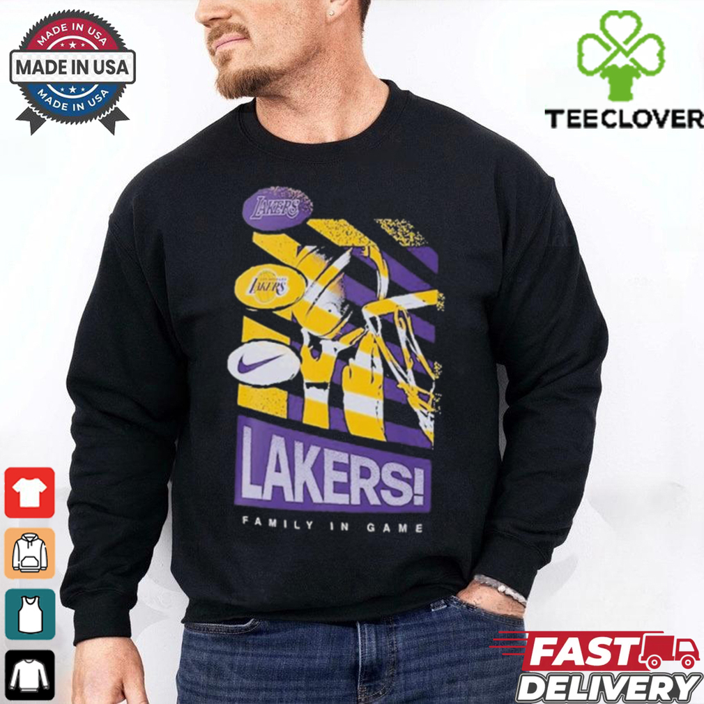 Los Angeles Lakers Family In Game Nike T Shirts Los Angeles Lakers Family In Game Nike T Shirts