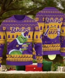 Los Angeles Lakers Grinch Christmas Ugly Sweater