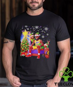 Los Angeles Lakers LeBron James court kings elf man Christmas shirt