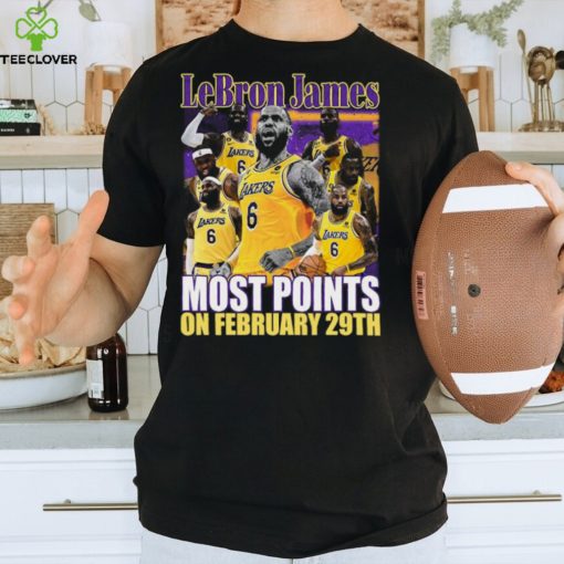 Los Angeles Lakers LeBron James most points on february 29th hoodie, sweater, longsleeve, shirt v-neck, t-shirt