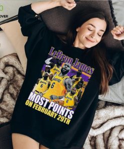 Los Angeles Lakers LeBron James most points on february 29th hoodie, sweater, longsleeve, shirt v-neck, t-shirt