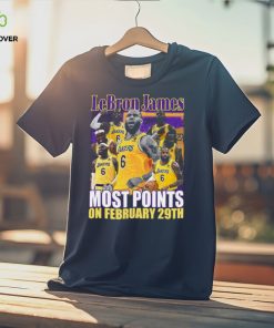 Los Angeles Lakers LeBron James most points on february 29th hoodie, sweater, longsleeve, shirt v-neck, t-shirt